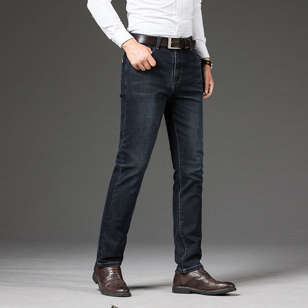 Pantalones Vaqueros Talla Grande para Hombre con Elasticidad y Corte Recto