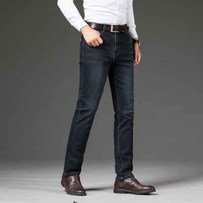 Pantalones Vaqueros Talla Grande para Hombre con Elasticidad y Corte Recto