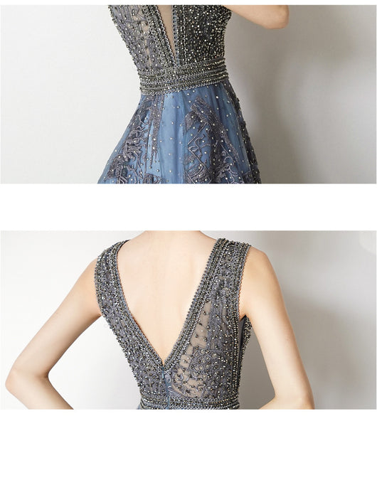 Vestido Largo Elegante con Escote V - Diseño Sofisticado y Favorecedor - Image 13