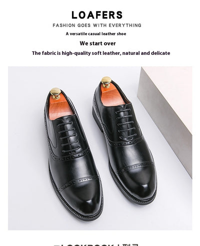 Zapatos de Cuero Puntiagudos Estilo Retro para Hombre Talla Grande - Image 14