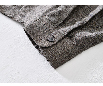 Camisa de Lino Puro para Hombre de Manga Larga - Image 23