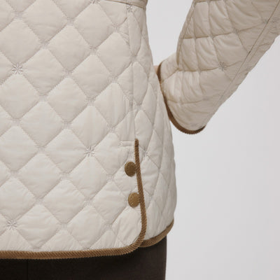 Chaqueta Acolchada de Algodón Ligero Clásica con Diseño Diamante - Image 6