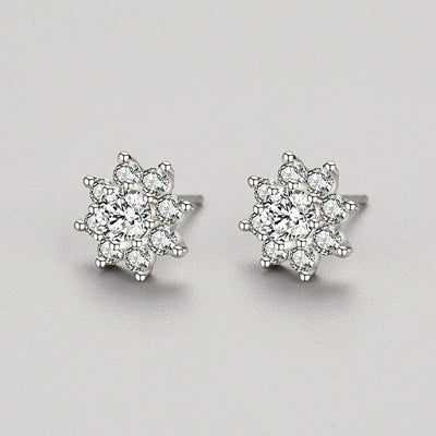 Aretes de Plata S925 Hipoalergénicos con Diseño de Flor - Image 4