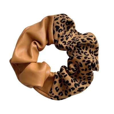 Pulsera Elástica de Cuero Estampado Leopardo con Bloques de Color - Image 5