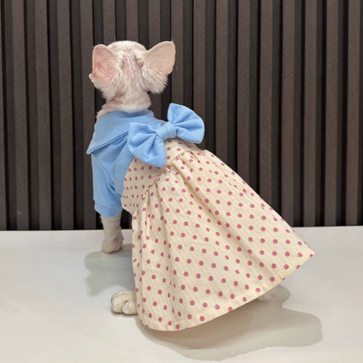 Falda con Lunares y Moño para Gato sin Pelo - Image 10