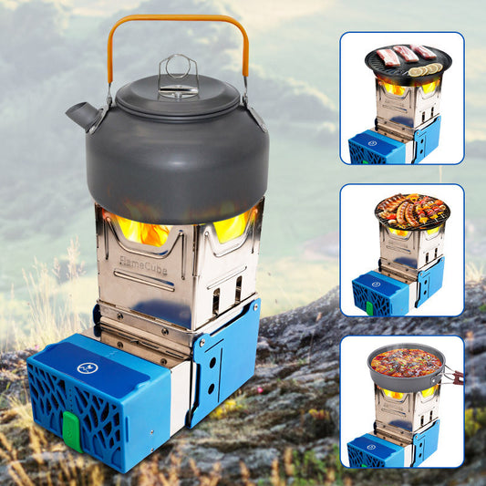 Estufa Portátil de Campaña Plegable - Generador de Fuego para Acampar