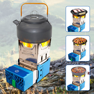 Estufa Portátil de Campaña Plegable - Generador de Fuego para Acampar