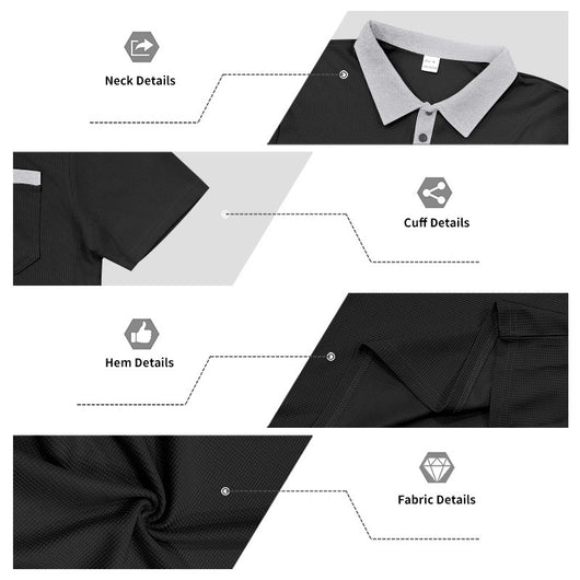 Polo Holgado de Punto Waffle para Hombre - Manga Corta - Image 35