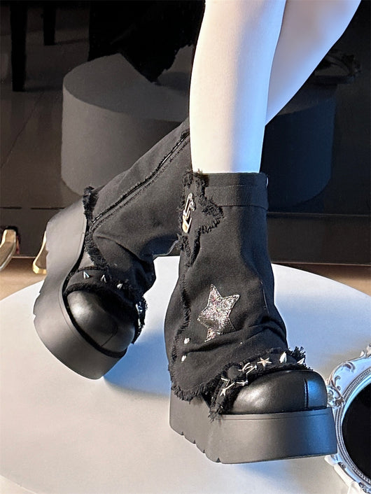 Botas de Lona Gruesa con Suela Reforzada para Mujer - Image 7