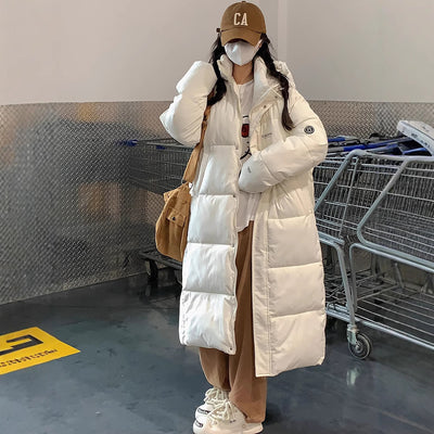 Abrigo Acolchado Grueso Estilo Coreano Suelto para Mujer - Image 11