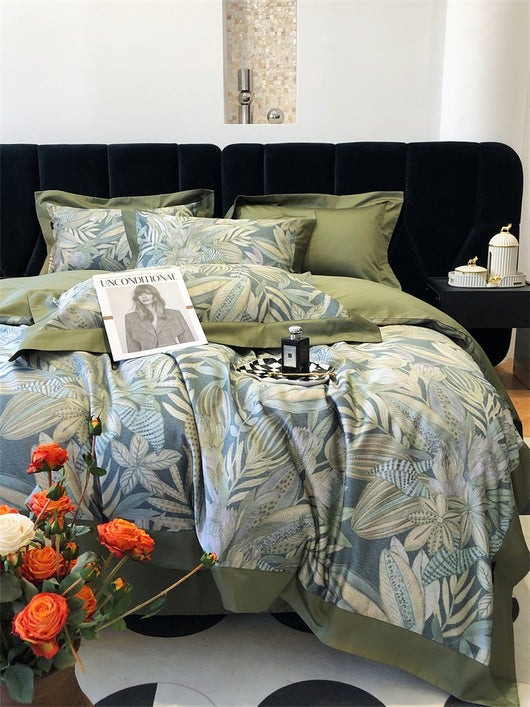 Juego de Cama de Algodón Premium Estilo Campestre con Flores Digitales - Image 33