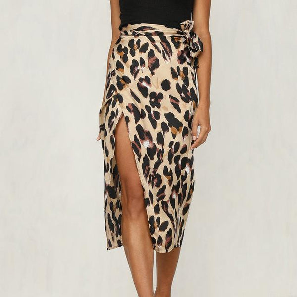 Falda Larga Bandage con Abertura Lateral - Estilo Streetwear