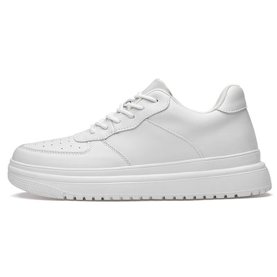 Tenis Blancos Bajos Estilo Coreano para Hombre - Image 5