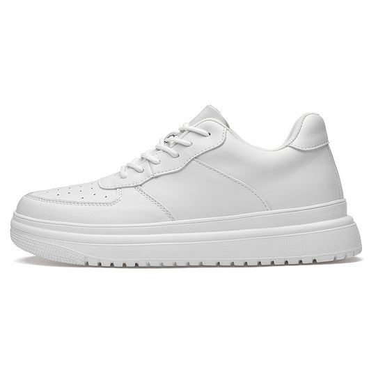 Tenis Blancos Bajos Estilo Coreano para Hombre - Image 5