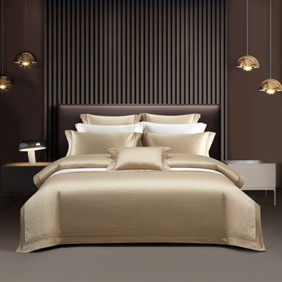 Juego de Cama Algodón Puro Jacquard Europeo 4 Piezas Lujo - Image 12