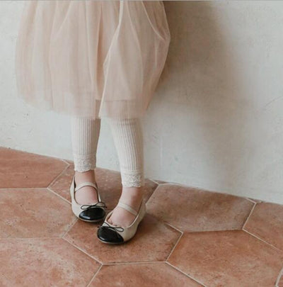 Leggings Elásticos Tejidos para Niños con Encaje Delicado - Image 12