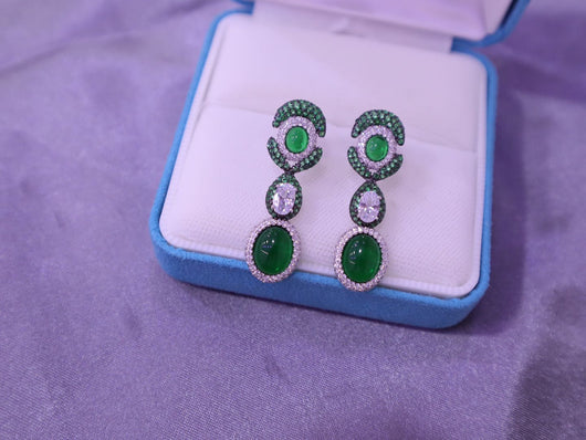 Aretes Vintage Florales con Esmeralda Simulada Versátiles - Image 17
