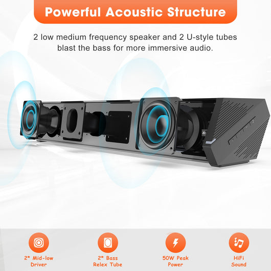 Barra de Sonido Inalámbrica para TV 40W de Alta Potencia - Image 3