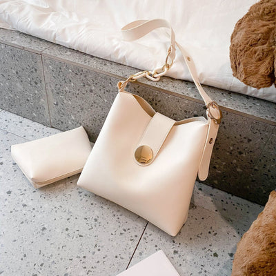 Set de 2 Bolsos de Cuero Genuino para Mujer - Bolso Tipo Bucket y Mensajero - Image 15