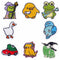Parche Bordado Rana y Pato Cartoon