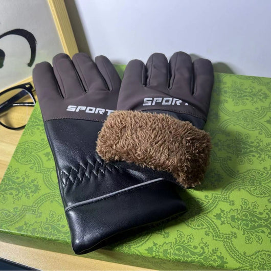 Guantes de Punto Gruesos para Hombre, a Prueba de Viento y Frío - Image 4
