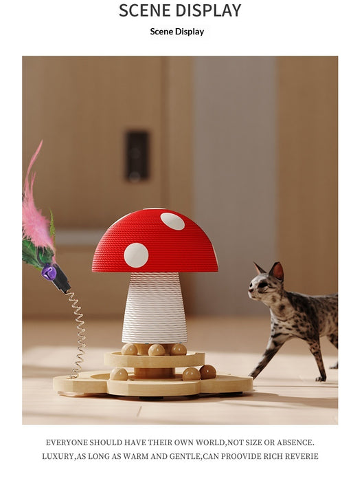 Varita Interactiva Giratoria de Madera para Gatos - Juguete Estimulante - Image 10