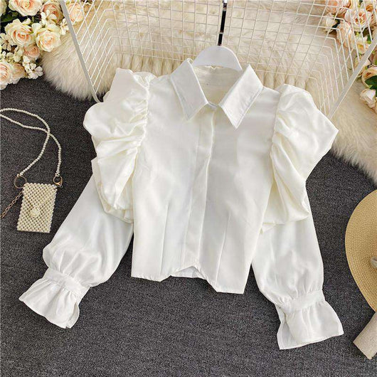 Blusa Retro Elegante con Mangas Abullonadas - Image 10
