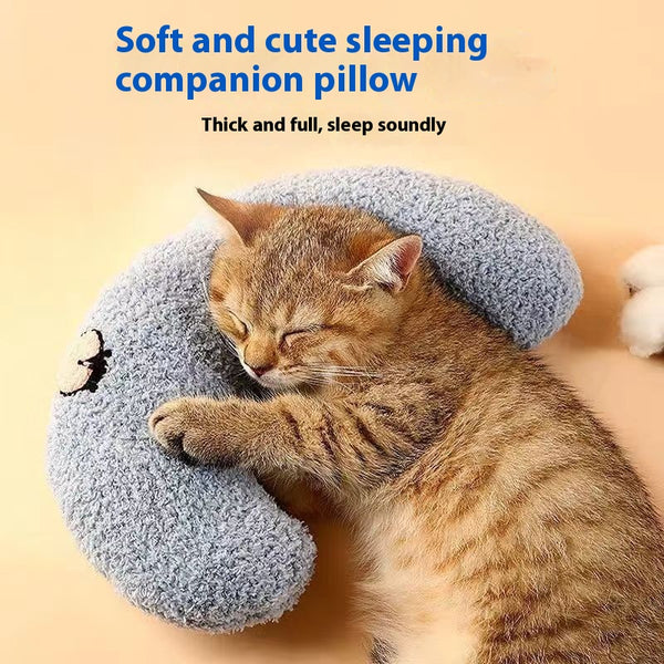 Almohada Ortopédica en U para Mascotas con Soporte Cervical