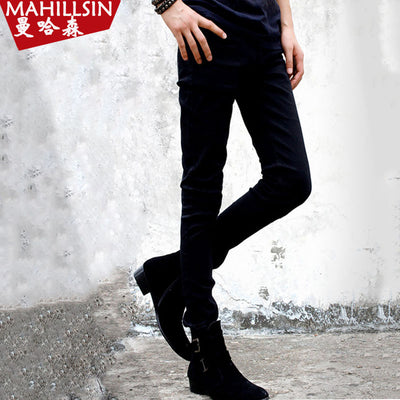 Pantalones Skinny Negros Elásticos para Hombre - Image 12