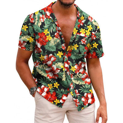 Camisa Polo Manga Corta con Estampado Digital 3D