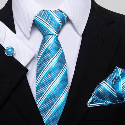 Conjunto de Corbata, Pañuelo y Gemelos para Hombre - Elegancia Empresarial - Image 26