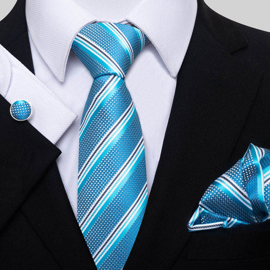 Conjunto de Corbata, Pañuelo y Gemelos para Hombre - Elegancia Empresarial - Image 26