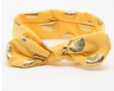 Diadema Infantil Bronce con Orejas de Conejo y Lunares - Image 7