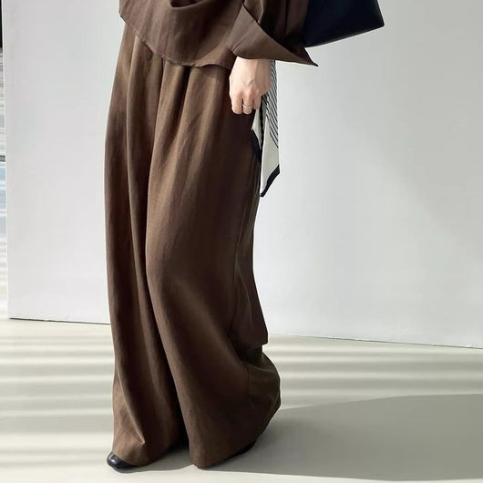 Conjunto de Blusa Casual y Pantalón Ancho con Cintura Elástica - Image 9
