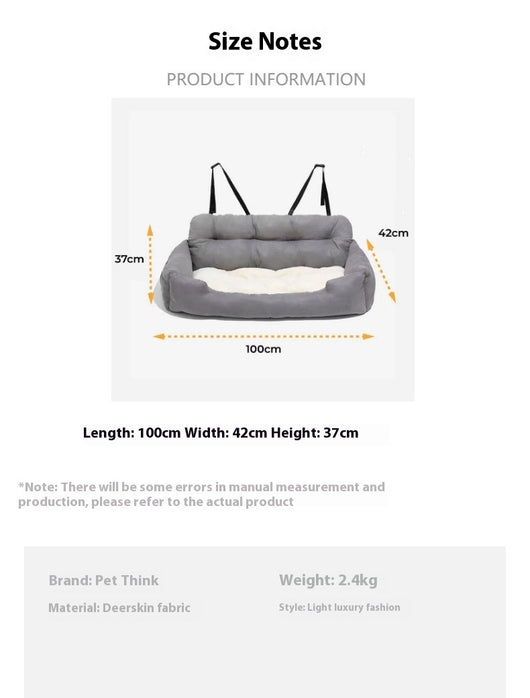 Asiento de Auto para Perros con Cojín Confortable y Transportín Seguro - Image 13