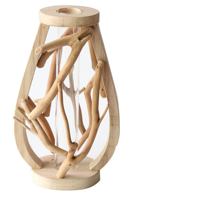 Jarrón de Madera Maciza Artesanal con Diseño de Paisaje - Image 8