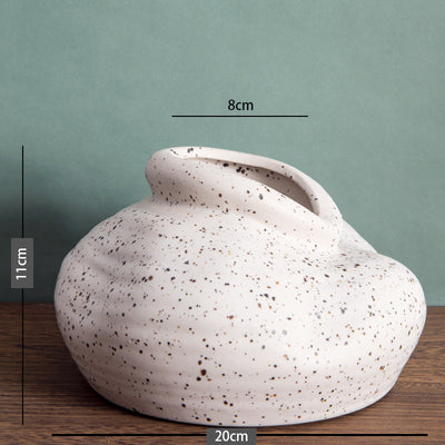 Jarrón de Cerámica Blanca con Insertador para Flores Secas - Image 8