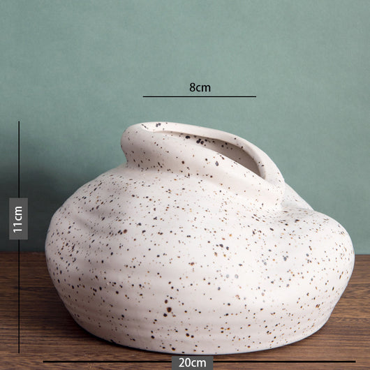 Jarrón de Cerámica Blanca con Insertador para Flores Secas - Image 8