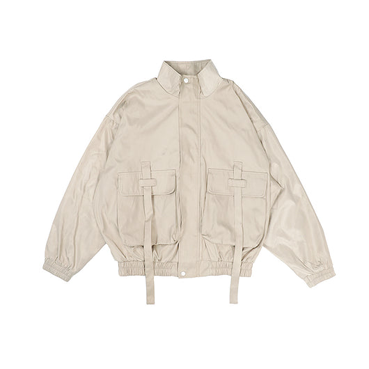 Impermeable de Nylon con Bolsillos Amplios y Detalles Decorativos - Image 8
