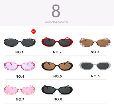 Gafas de Sol Ovaladas Trend Cow Print - Marco Pequeño Estilo Instagram - Image 39