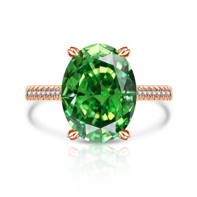 Anillo Versátil de Diamante Hielo Floral en Carbono Alto para Mujer - Image 41