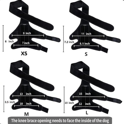 Black pet leg brace for dog injury assistance and rehabilitation, featuring adjustable straps and a supportive design. - Image 2