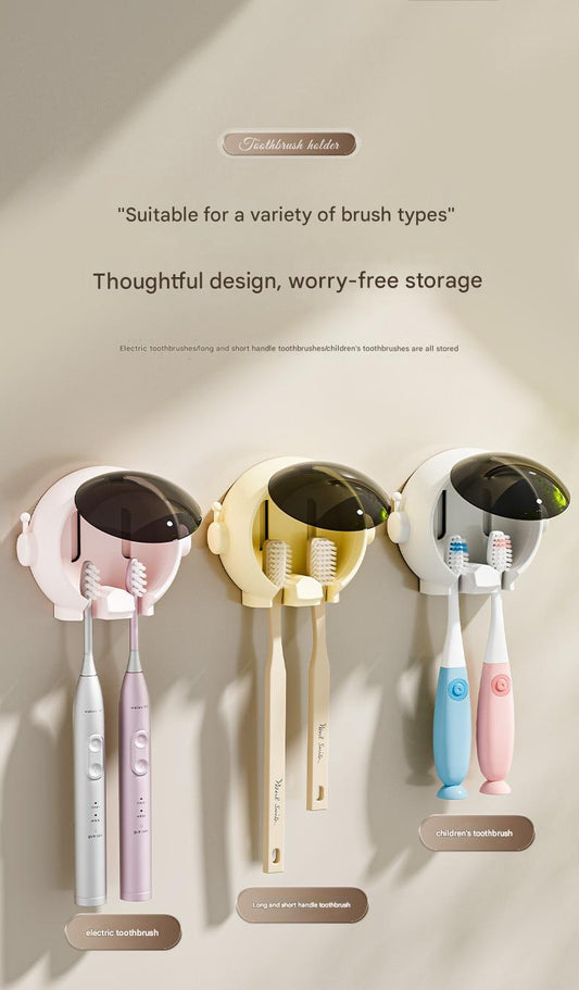 Organizador de Baño Mural sin Taladro para Cepillos Eléctricos Infantiles y de Pareja - Image 2