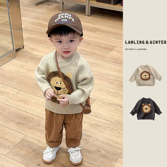 Suéter Pullover Coreano para Niños - Estilo Occidental