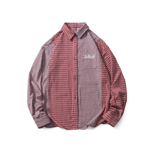 Camisa de Cuadros Patchwork para Hombre - Image 7