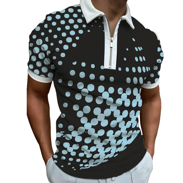 Camiseta Suelta Estampada de Manga Corta para Hombre
