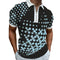 Camiseta Suelta Estampada de Manga Corta para Hombre
