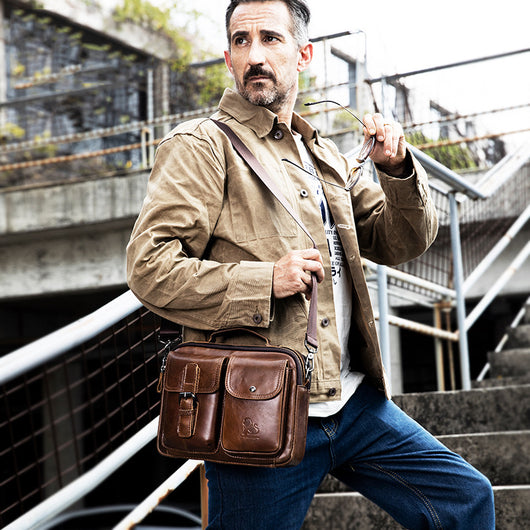 Bolso de Mano Retro en Cuero Premium - Gran Capacidad y Estilo Clásico