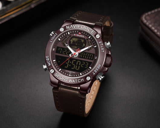 Reloj de Doble Pantalla con Esfera Grande - Cuarzo Electrónico - Image 13