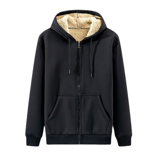 Chamarra Sudadera de Lana de Cordero con Capucha y Cierre - Image 3